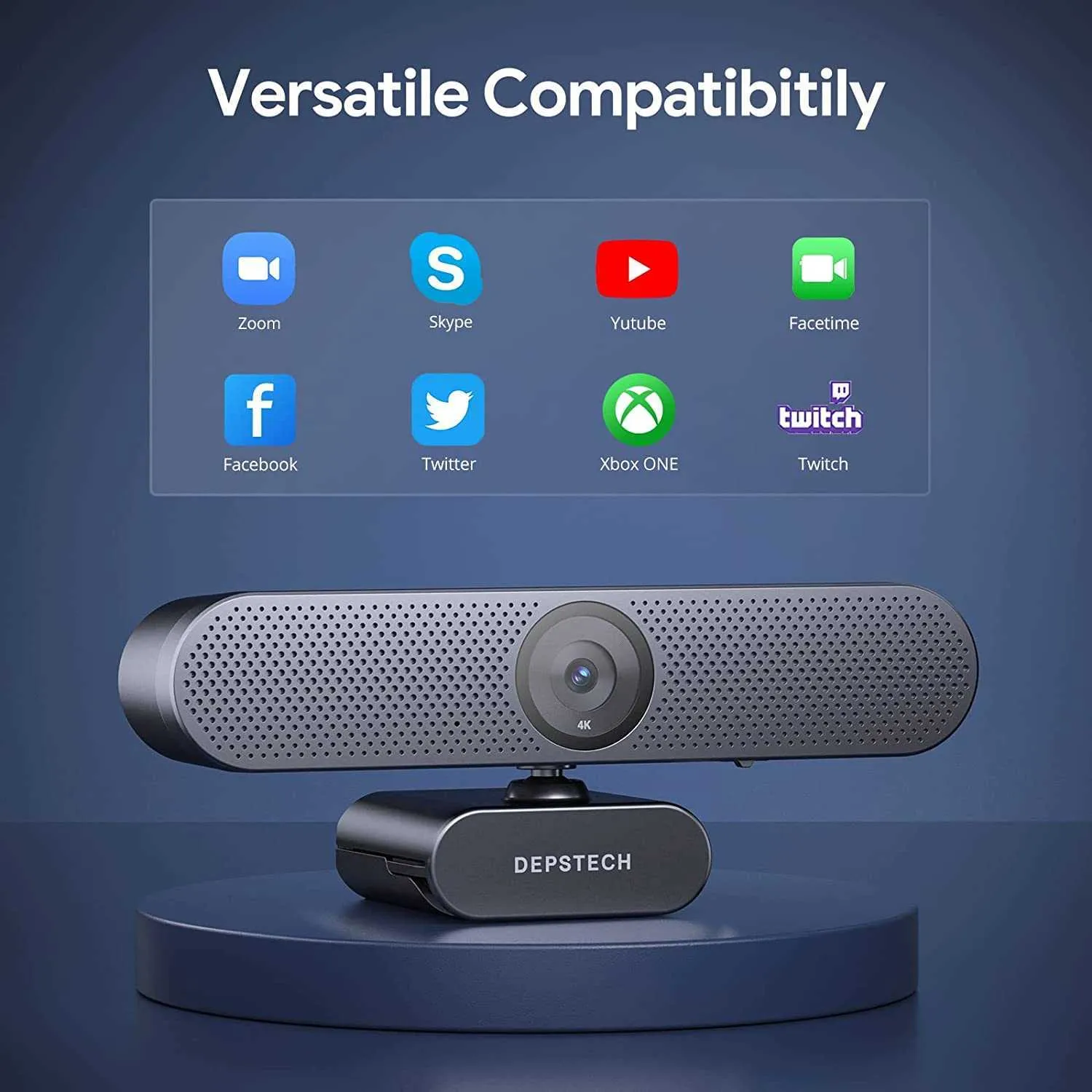 Autofocus Xbox One Skype Camera 4K Webcam With Auto Focus Mics USB