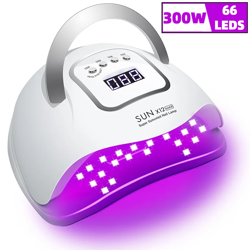 Suszarki do paznokci Słońce X12 Max UV Lampa LED do manicure 66 LED paznokcie żelowa suszarka z Smart Sensor Professional Salon Tool 230825