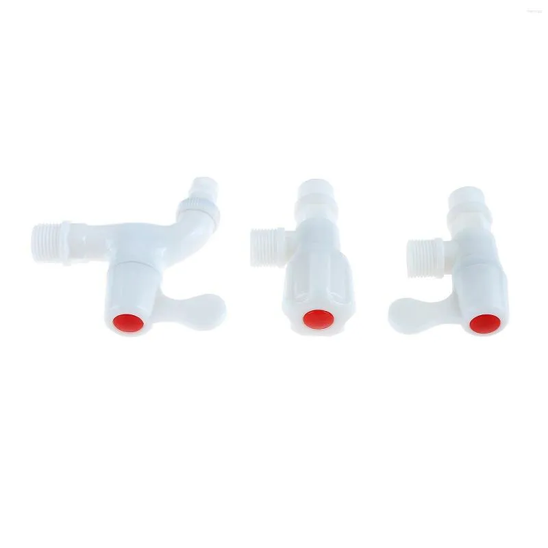 Bathroom Sink Faucets White ABS Plastic Faucet G1/2" Male Threaded Washing Machine Tap Garden Irrigation Water Tank Kitchen Angle Valve
