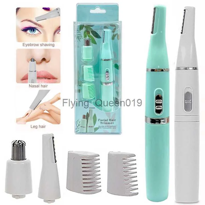 4 en 1 tête tondeuse à cheveux à piles tondeuse à cheveux pour femmes hommes oreilles cheveux sourcils barbe nez épilation HKD230825