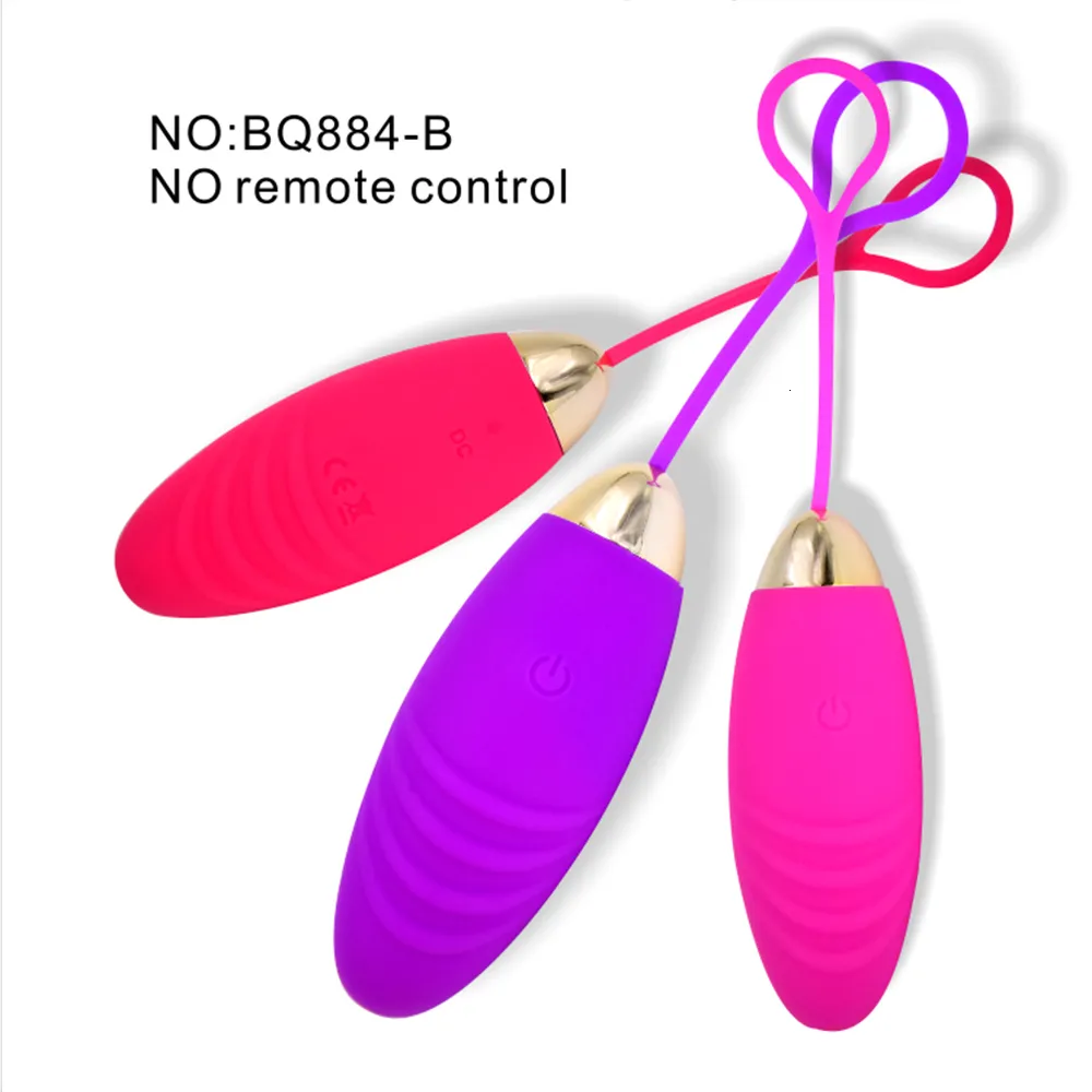 Silikon jump egg vibrator med trådlös klitorisstimulator_voghion.com