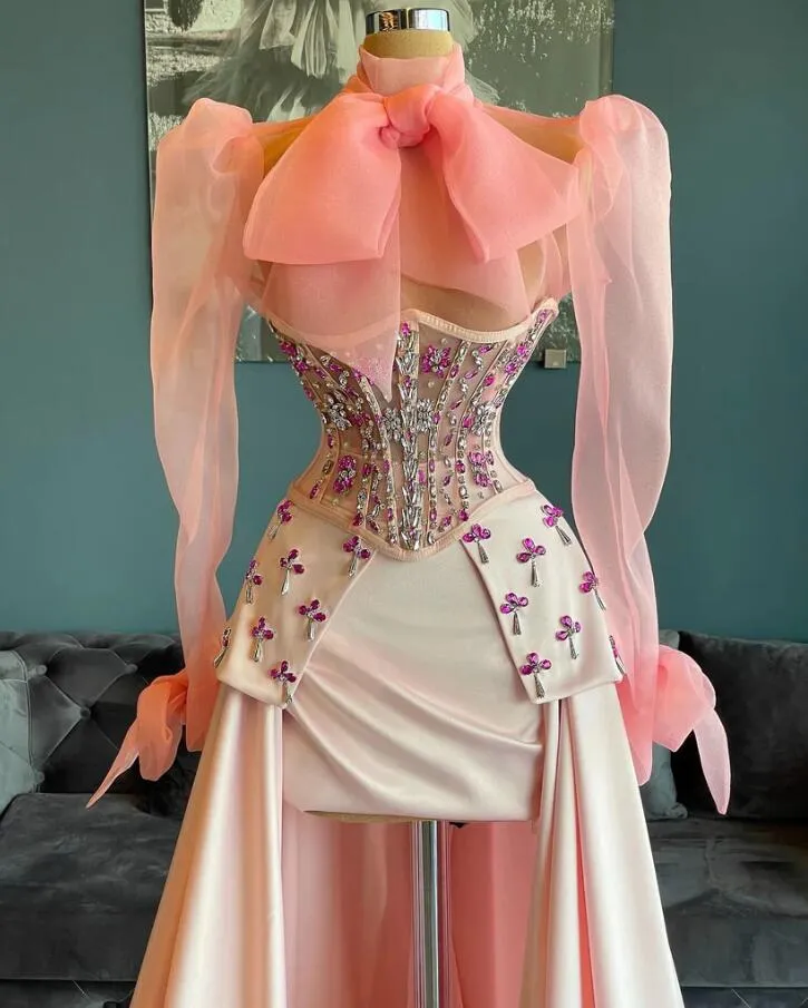 green emerald velvet dress Peach Tulle A Line Long Prom Dresses with 3D Flowers, PL452
