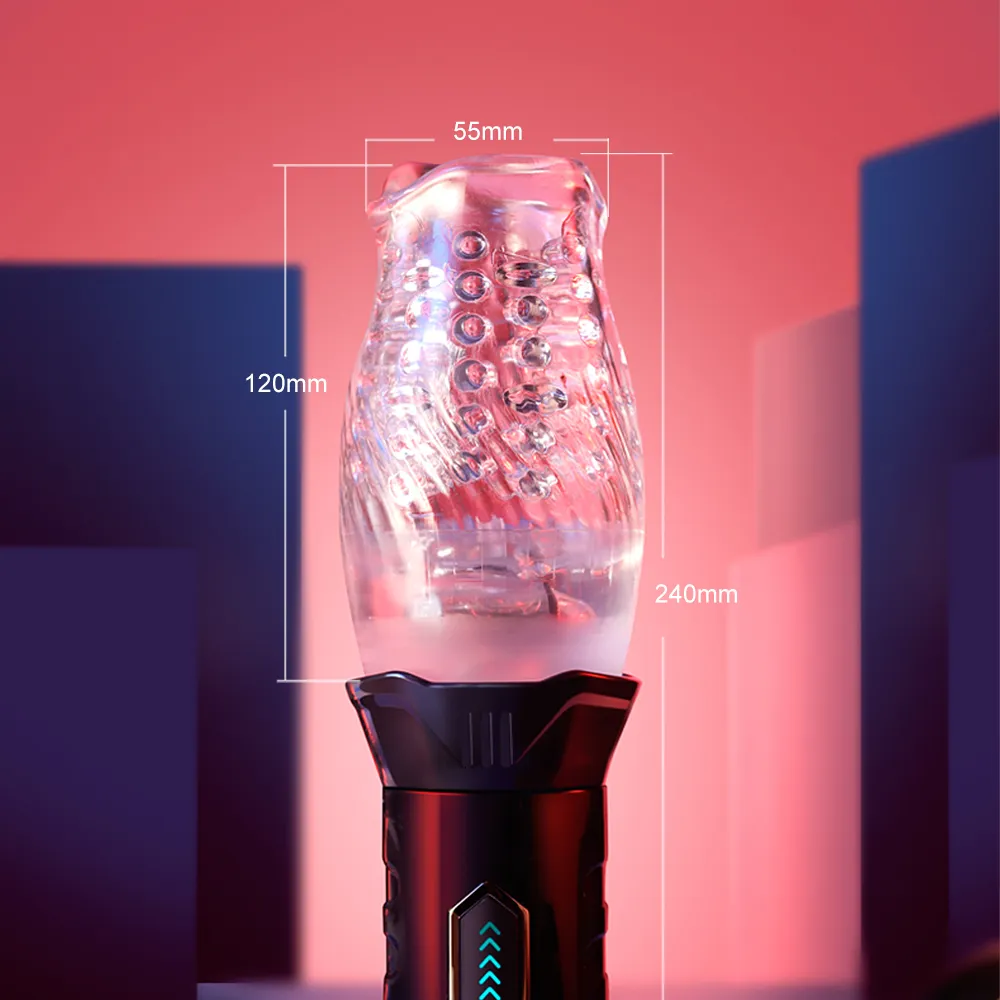 Vibratoren Automatischer Masturbator für Mann Teleskop-Rotationsvibrator Oralsex Eicheltrainer Massage Masturbat_voghion.com