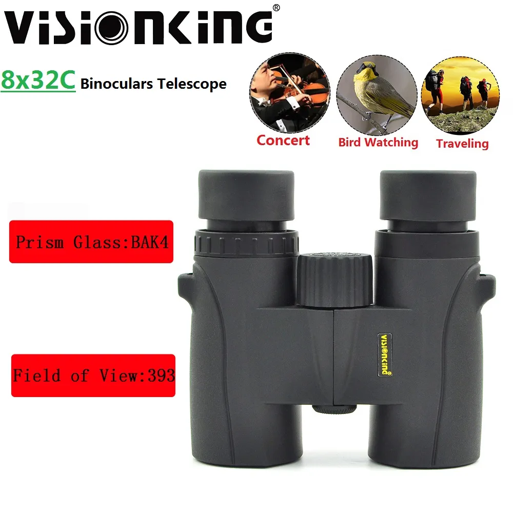 Visionking Bak4 8x32 사냥 쌍안경 방수 전문가 고급 조류 시계 망원경 야외 프리즘 카자 드 카자