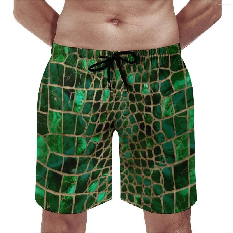 Herenshorts Board Animal Print Schattig Zwembroek Imitatie krokodiltextuur Heren Sneldrogend Sportkleding Grote maten Strandkorte broeken