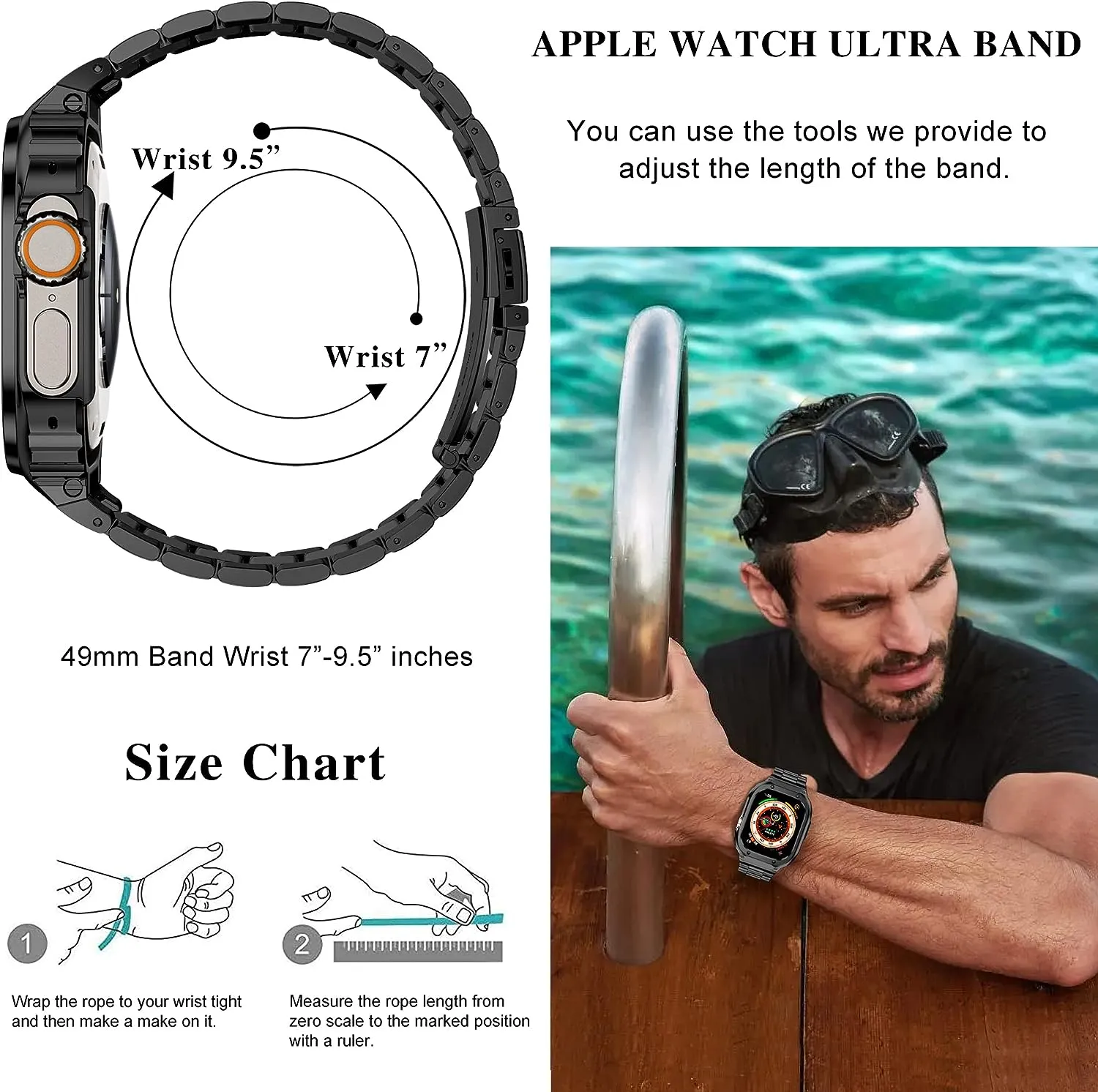 Banda De Relógio Compatível Com Apple Watch Series Ultra 9 8 7 6 5 4 3 2 1  Se, 49mm 45mm 44mm 42mm 38mm 40mm Masculino E Feminino