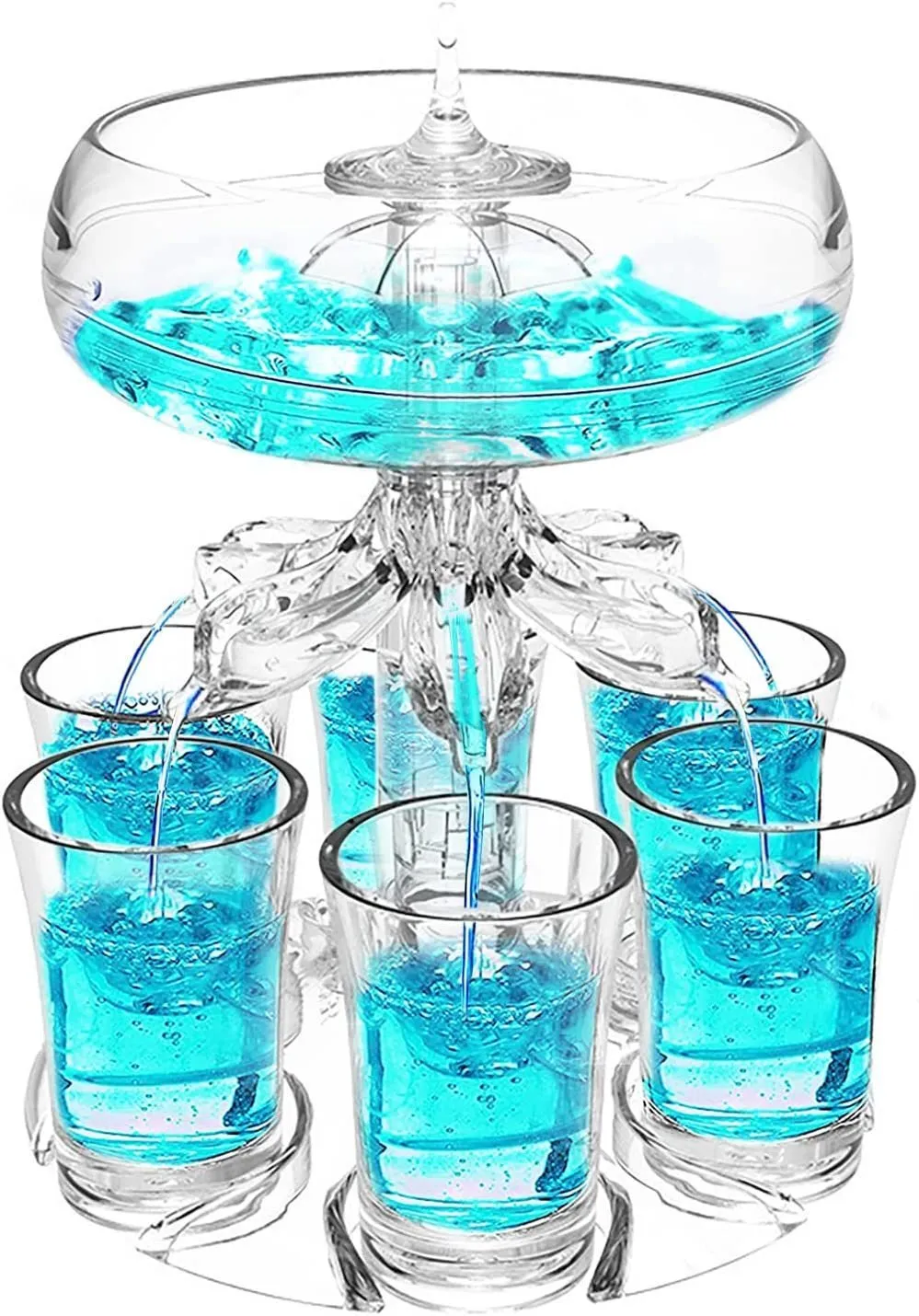 Vinglasparti Drink S Dispenser med 6 Set Acrylic Holder Drink Game Tool Family Gathering Bar Glass 230824