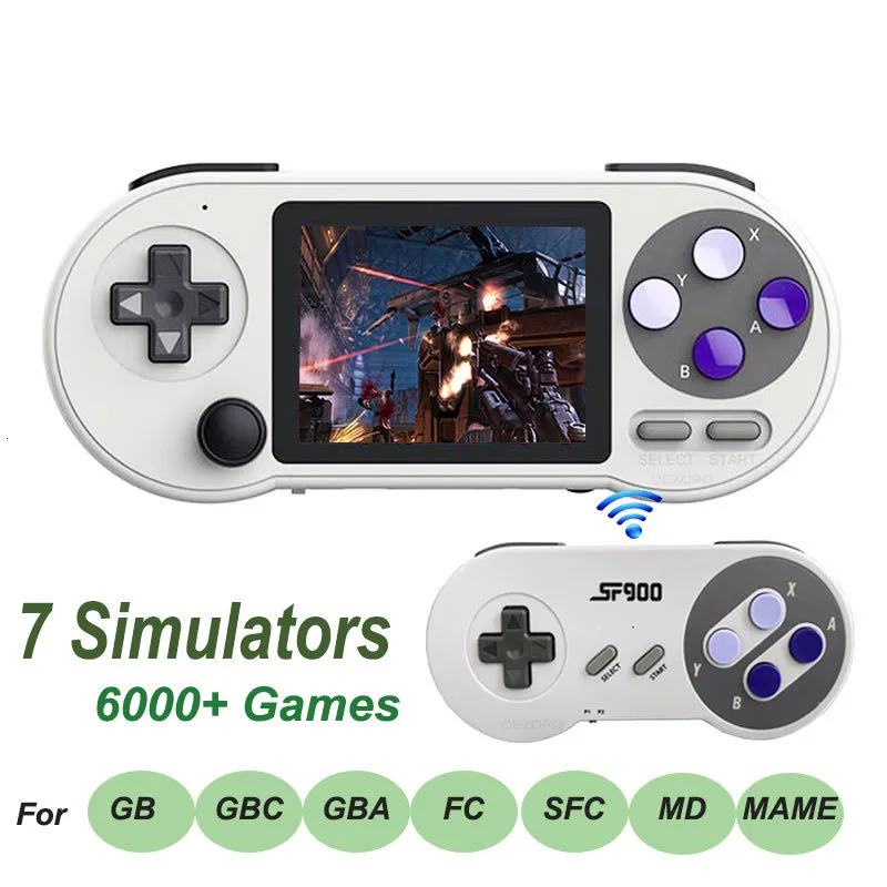 Portable Game Players SF2000 Видеоигр Portatil Jueogs Consolas Retro Handheld Console Mini TV Handheld Game Players Emulador с 6000 играми 230824