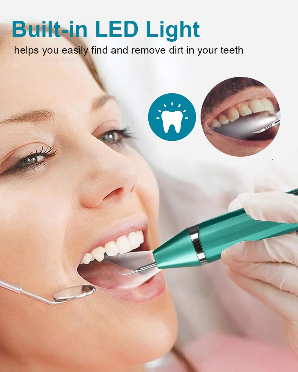 2023 Inne Higiena jamy ustnej Zęby dentystyczne Usuwanie kamienia nazębnego Czyszczenie ultradźwiękowe Płytka nazębna Kamień nazębny Soniczny środek czyszczący do zębów Kamień_voghion.com