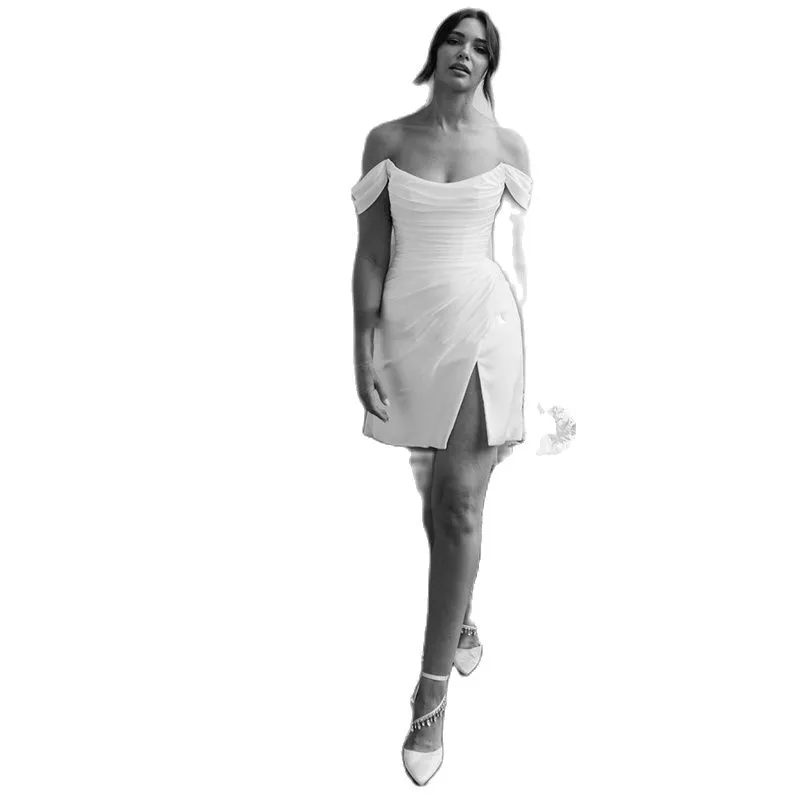 Abito Sposa Gonna Corta E Top Cerimonia Sposa Corto Vestito Sposa