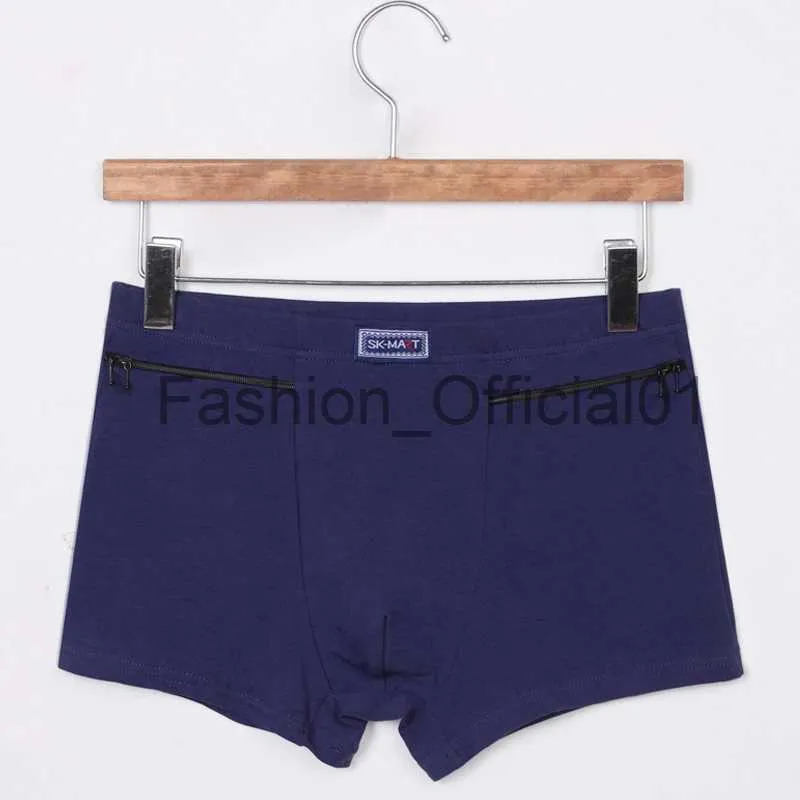 New Men Booty Shorts Two Zippers Pockets Anti Theft Briefs Mens Pockets  Underwear Cotton Underpants Mens Boxers Briefs X0825 From 10,57 €