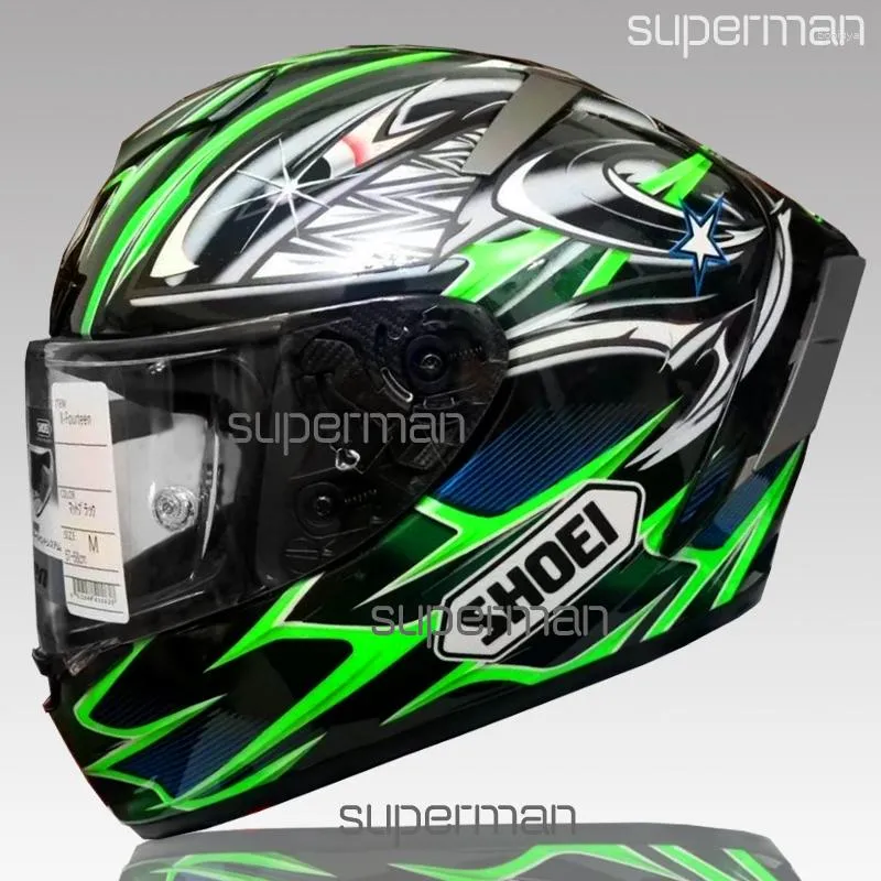 Motorcycle Helmets Full Face Helmet X14 Green Yanagawa5 Motocross Racing Motobike Riding Casco De Motocicleta