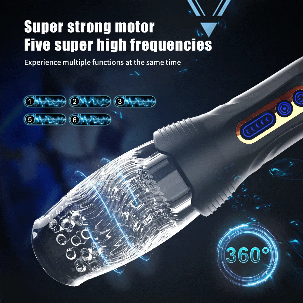 Vibratoren Automatischer Masturbator für Mann Teleskop-Rotationsvibrator Oralsex Eicheltrainer Massage Masturbat_voghion.com