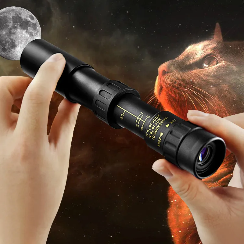 Telescópio Binóculos 10300X Zoom HD Portátil Forte Longo Alcance Profissional Spyglass Monocular Baixa Visão Noturna para Caça 230824