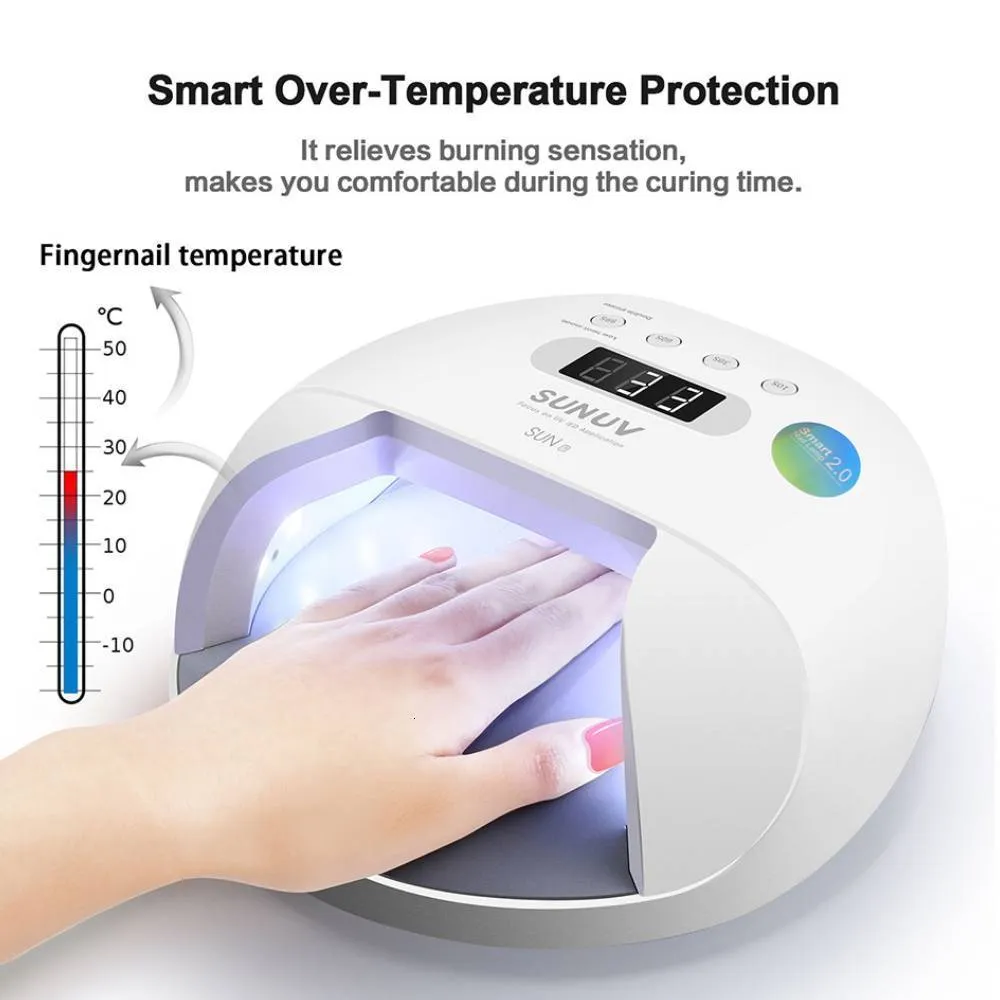 Nail Dryers Nail lamp SUNUV SUN7 UV LED Nail Lamp Dryer Fast Curing Nail Gel Professional Nail Dryers UV Gel D_voghion.com
