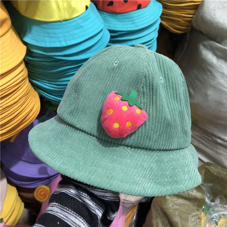 1-5 ans bébé pêcheur printemps automne hiver velours côtelé bassin casquette chapeaux de soleil pour enfants marée 4 pièces mélange en gros