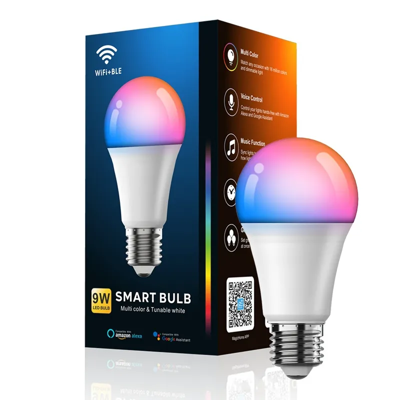 Ampoule connectée LED Ampoule Intelligente RGB 2700K-6500K