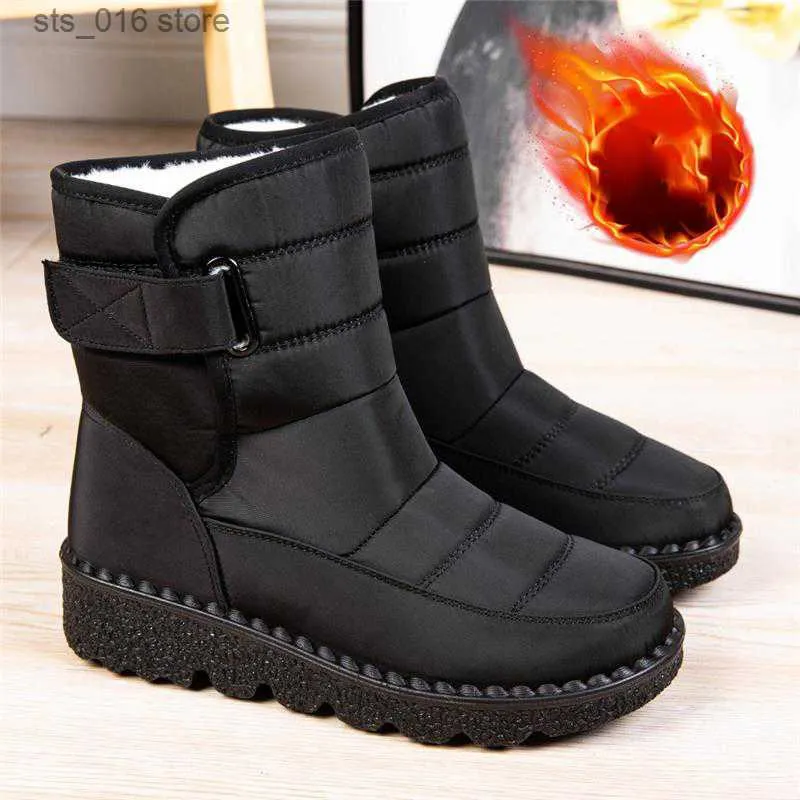 Hiver pour femmes plate-forme non étanche à neige à neige chaude bottines chaussures coton coton chaussures botas de mujer t230824 37