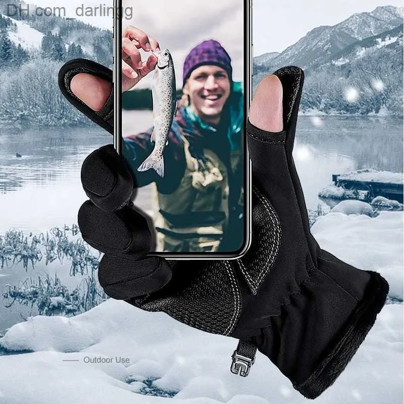 Winter Fishing Gloves With TouchScreen, Waterproof Padded Gloves