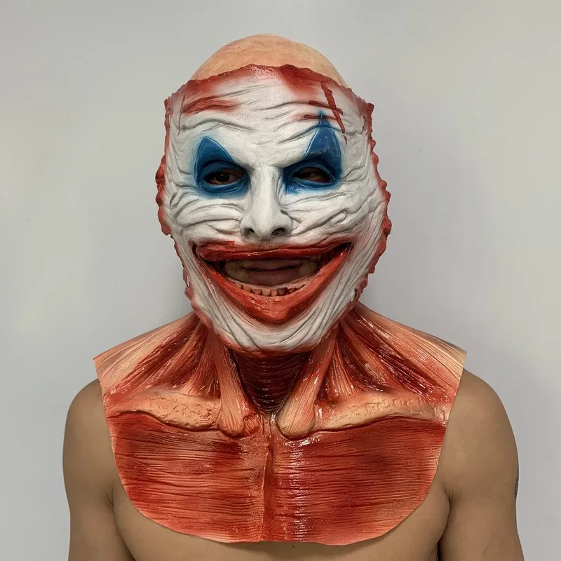 Masques de fête Clown Fantôme Crâne Masque Halloween Horreur Latex Couvre-chef Biochimique Zombie 230824