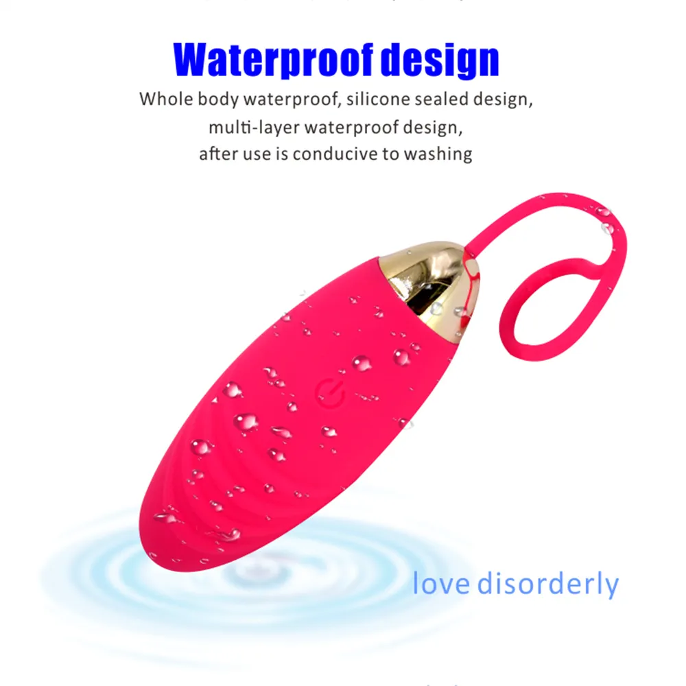 Silikon jump egg vibrator med trådlös klitorisstimulator_voghion.com