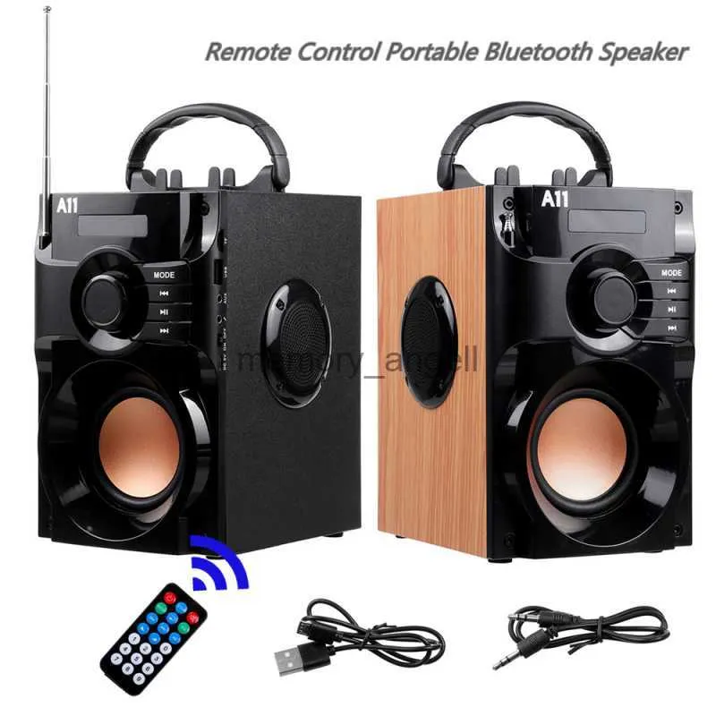 MIC Taşınabilir Stereo Bas Müzik Hoparlörleri ile Kablosuz Bluetooth Hoparlör Subwoofer FM Radyo TF AUX USB Uzaktan Kumanda HKD230825