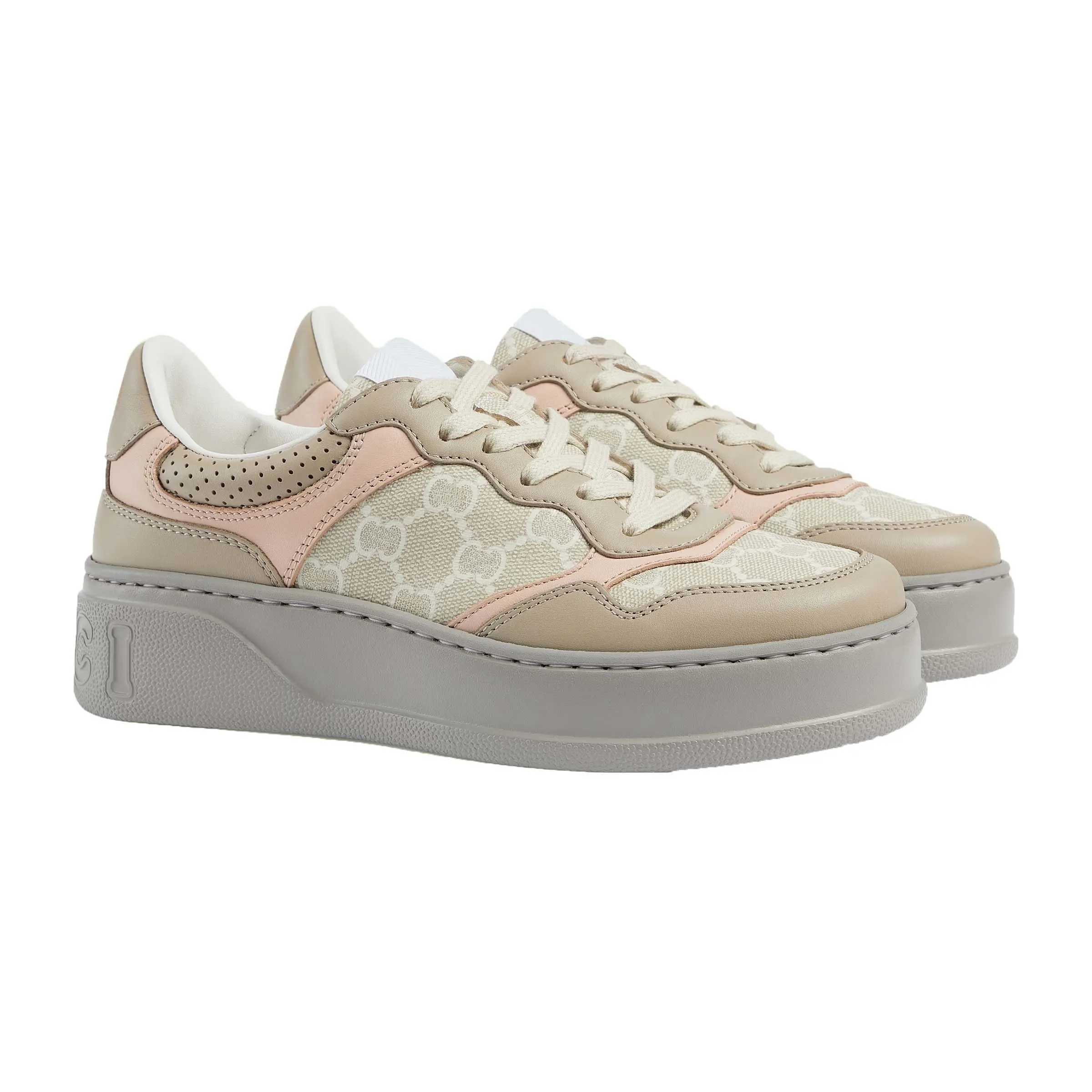 Designerschoenen Dikke zool Ronde neus Kleine witte schoenen Klassieke oude bloem Vintage Matsuke schoenen Mode Veelzijdige verhoogde
