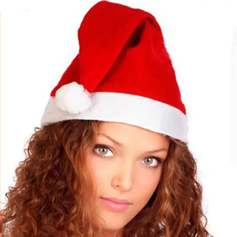 Christmas Decoration Plush Hat Santa Claus Cosplay Hats Children Decor Caps Adult Red Thicken Cap Festival Party Supplies BH4941 WLY