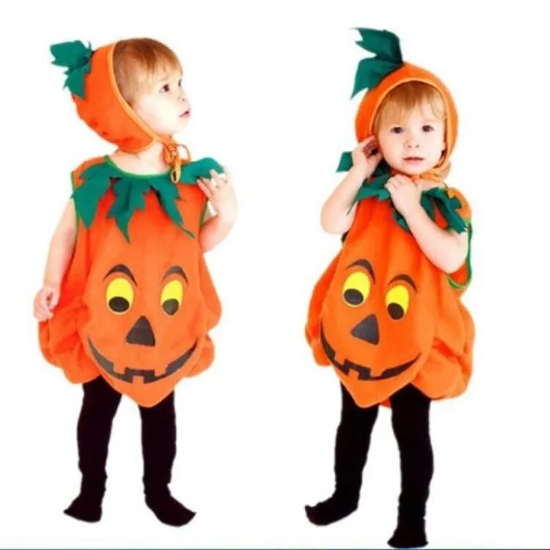 Costume da zucca per bambini Halloween abbigliamento per bambini per bambini costume costumi costumi trucco palla da strega costume set di zucca