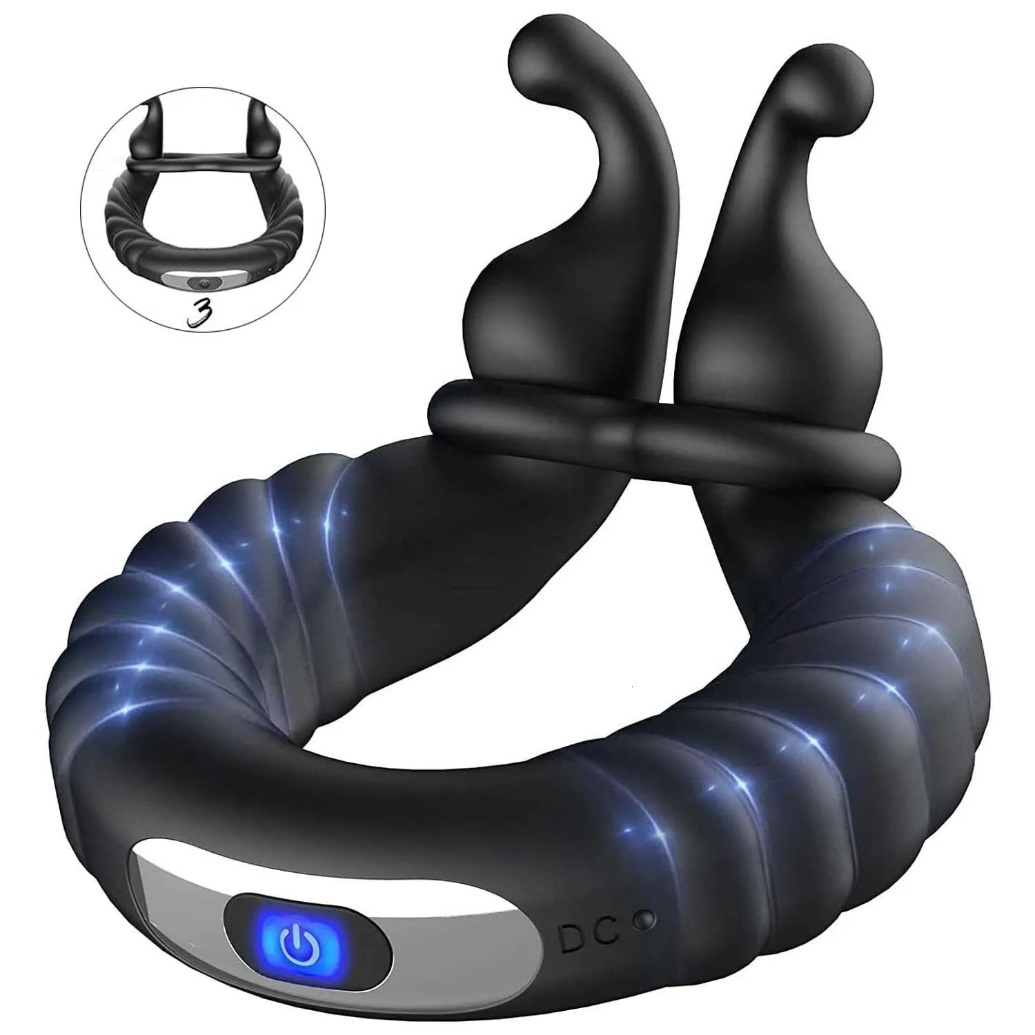 Vibrating Cock Ring: Adjustable Silicone Ejaculation... From Qiyue10,  $12.71