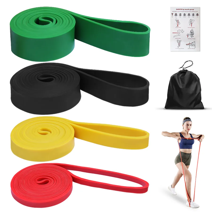 Équipement d'entraînement Bande de résistance en latex robuste Exercice élastique pour la force sportive Pull Up Assist Entraînement Pilates Fitness 230824