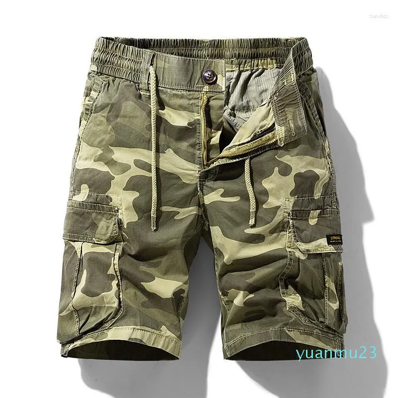 Running Shorts 2023 Brand Mens Summer Cotton Cargo Camouflage Short Pants Male Clothing Multiple Pockets Casual Loose Jogger Men