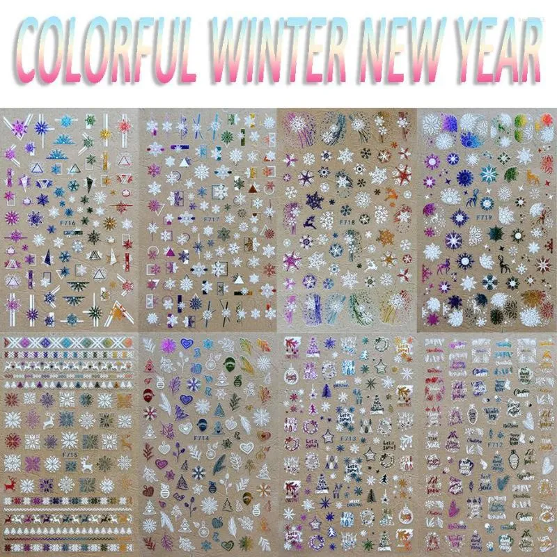 Christmas Glitter Snowflakes 3D Dimensional Diamonds Christmas Decals for Crafts, Holiday Sticker for Cards, Ornaments, Xmas Bulk Stickers for