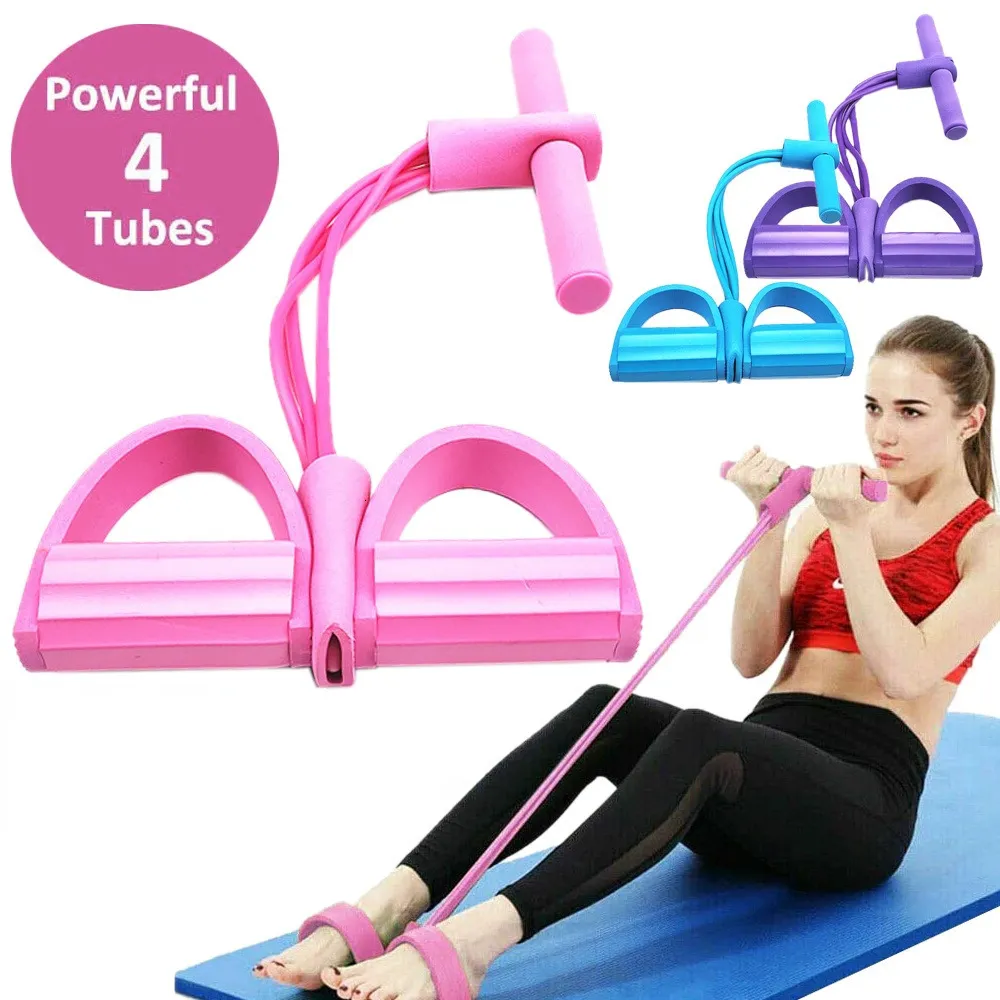 DHgate.com:Resistance Pull Rope Set: 4 Elastic Exercise Ropes for Home ...