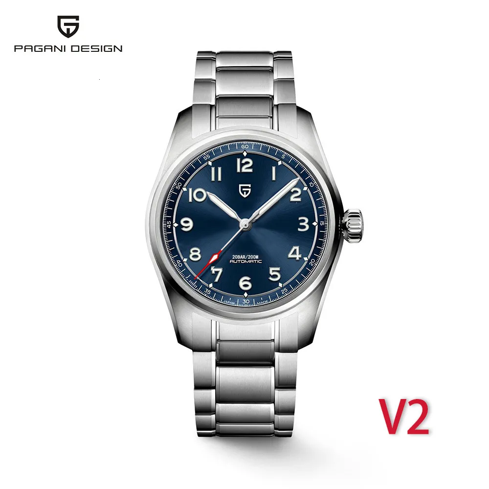 Watch Bands 2023 38MM PAGANI Design Top Brand Men s Pilot Automatic Mechanical Watches Nh35A Sapphire waterproof 200m Relogio Masculino 230824