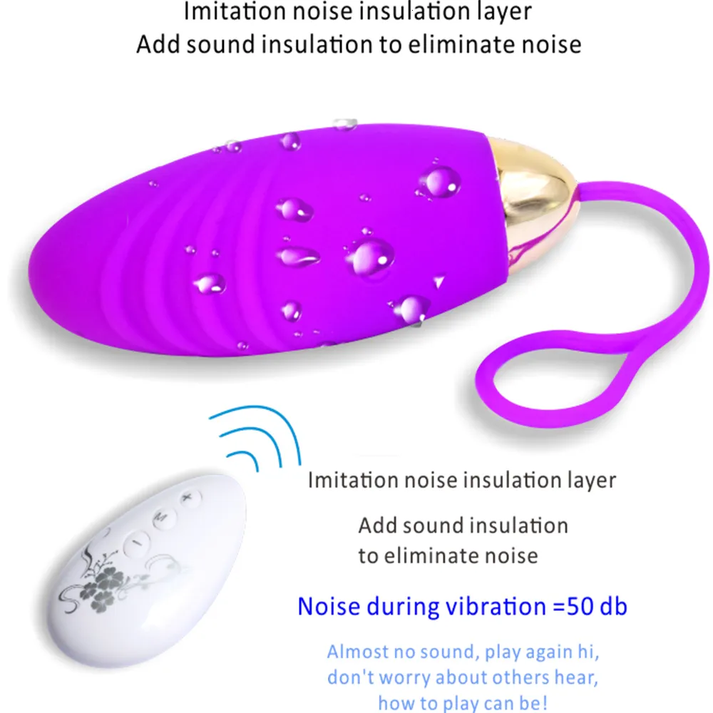 Silikon jump egg vibrator med trådlös klitorisstimulator_voghion.com