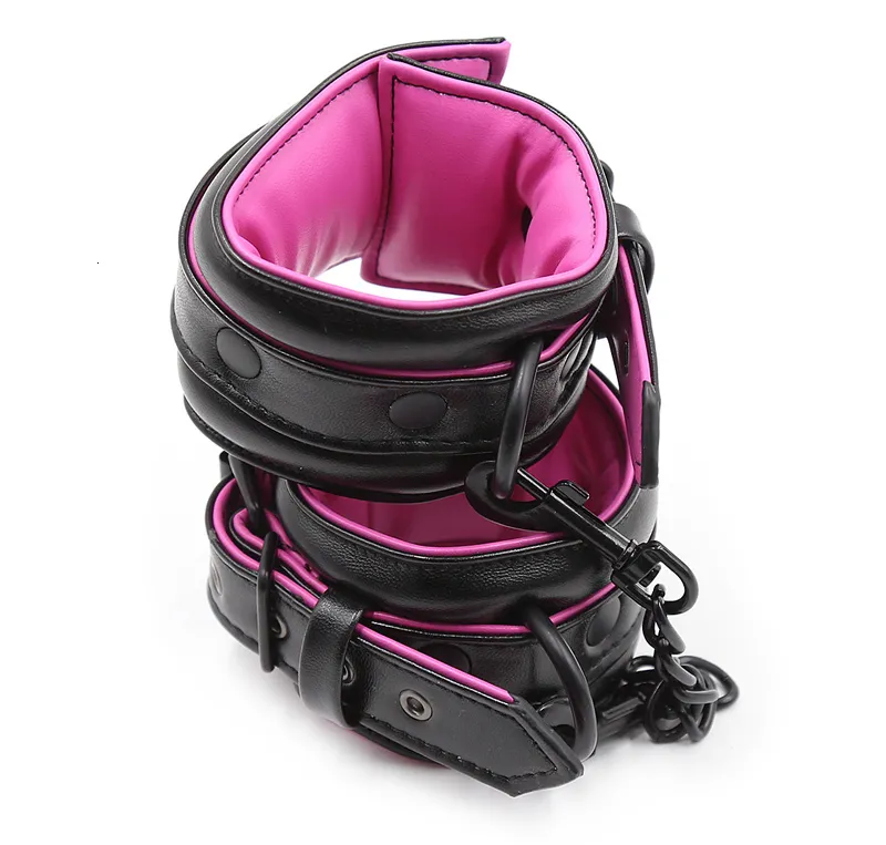 Bondage Bdsm Set For Couples Leather Restraints Collars Cuffs_voghion.com