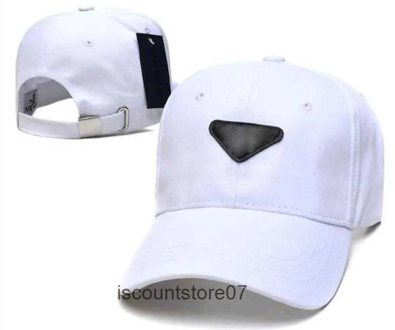 Pra Bucket Hat Casquette Bonés de bola de luxo Marca Designer Estrelas com o mesmo passeio casual Flat-top Pequeno Chapéus de abas selvagens Triângulo Padrão Bonnet Cappelli A21