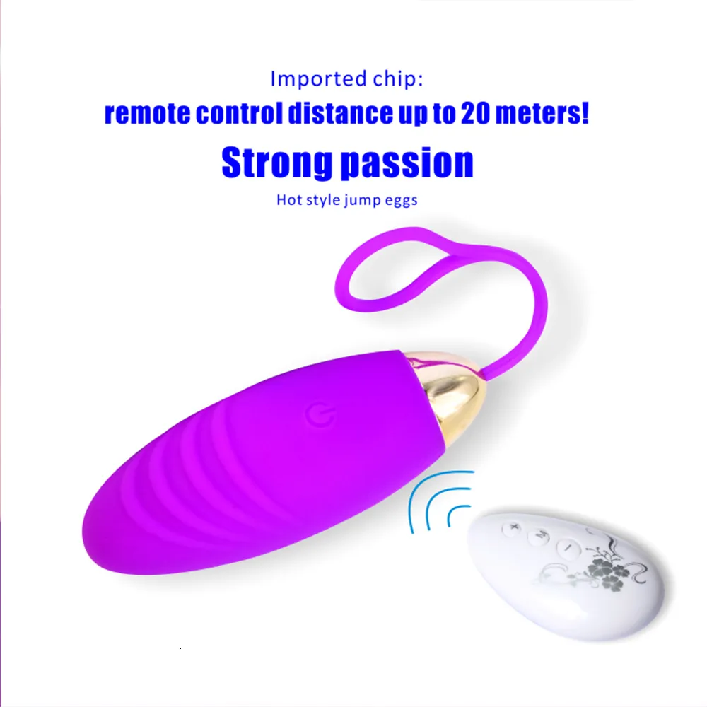 Vuxenleksaker 10 hastigheter silikon Jump Egg Vibratorer för kvinnor Trådlös fjärrkontroll vibratorer klitoris stimulato_voghion.com