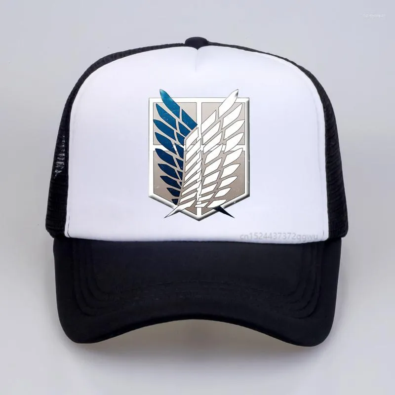 Ball Caps Anime Attack On Titan Baseball Hat Printed Cotton Dad Outdoor  Mesh Snapback
