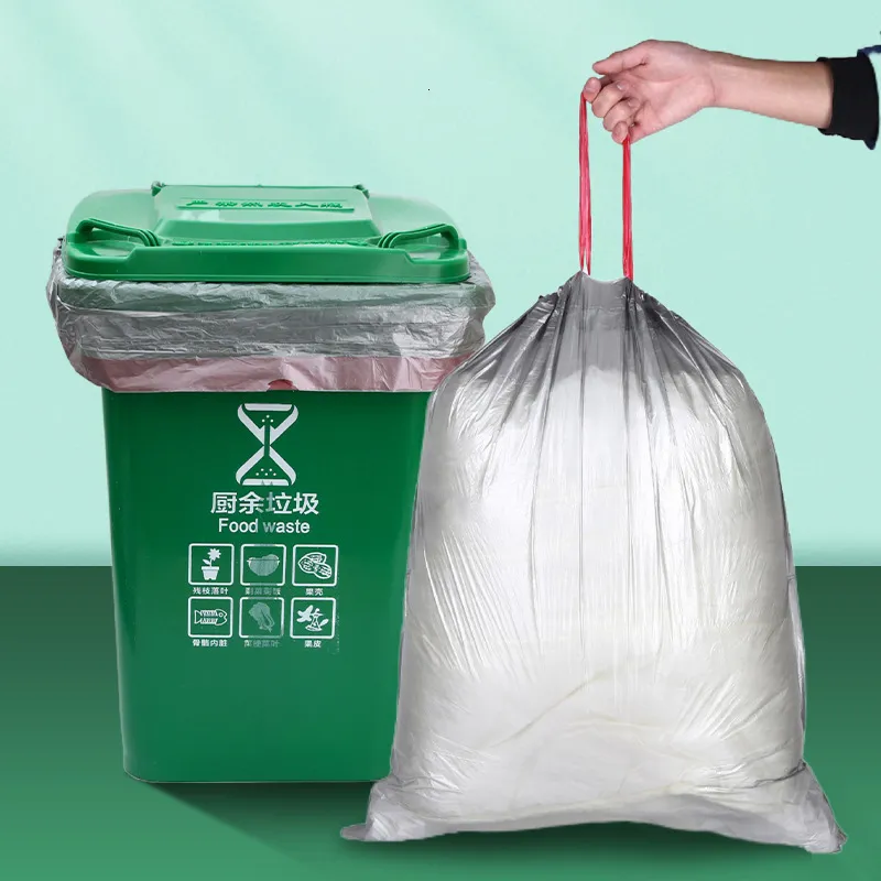 Trash Bags Nymph Large Drawstring Closing Garbage Bags Household Portable Disposable  Garbage Storage Supplies Kitchen Thickening Trash Bags 230824 From Ping009,  $11.13