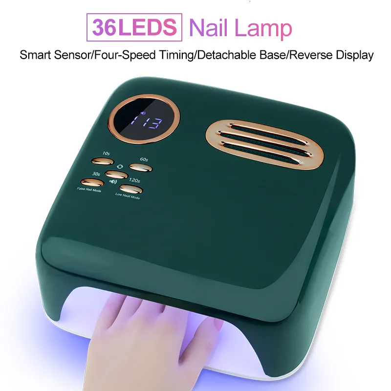 Sèche-ongles Sèche-ongles 72W lampe LED UV ongles avec minuterie intelligente mémoire affichage de minuterie numérique lampe de curling pour tous les vernis à ongles en gel lampe d'art d'ongle 230824