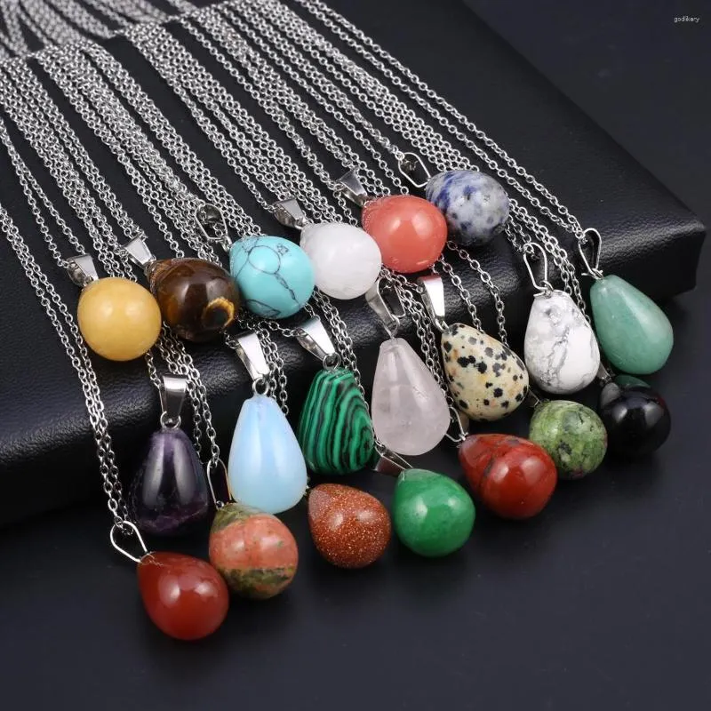 Natural stone necklaces deals
