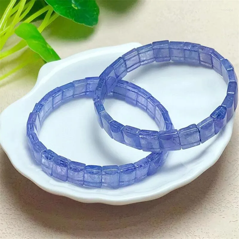 Bangle Natural Tanzanite Браслет ручной работы хрустальные кварцевые ювелирные украшения для растяжения моды дети подарка на день рождения 1 шт.