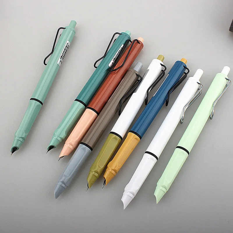 Fountain Pens 1pcs Fountain Pen Press Type Ink Pen Retractable 0.38 Nib Converter Filler Student Stationery Office School Supplies Gifts 230825