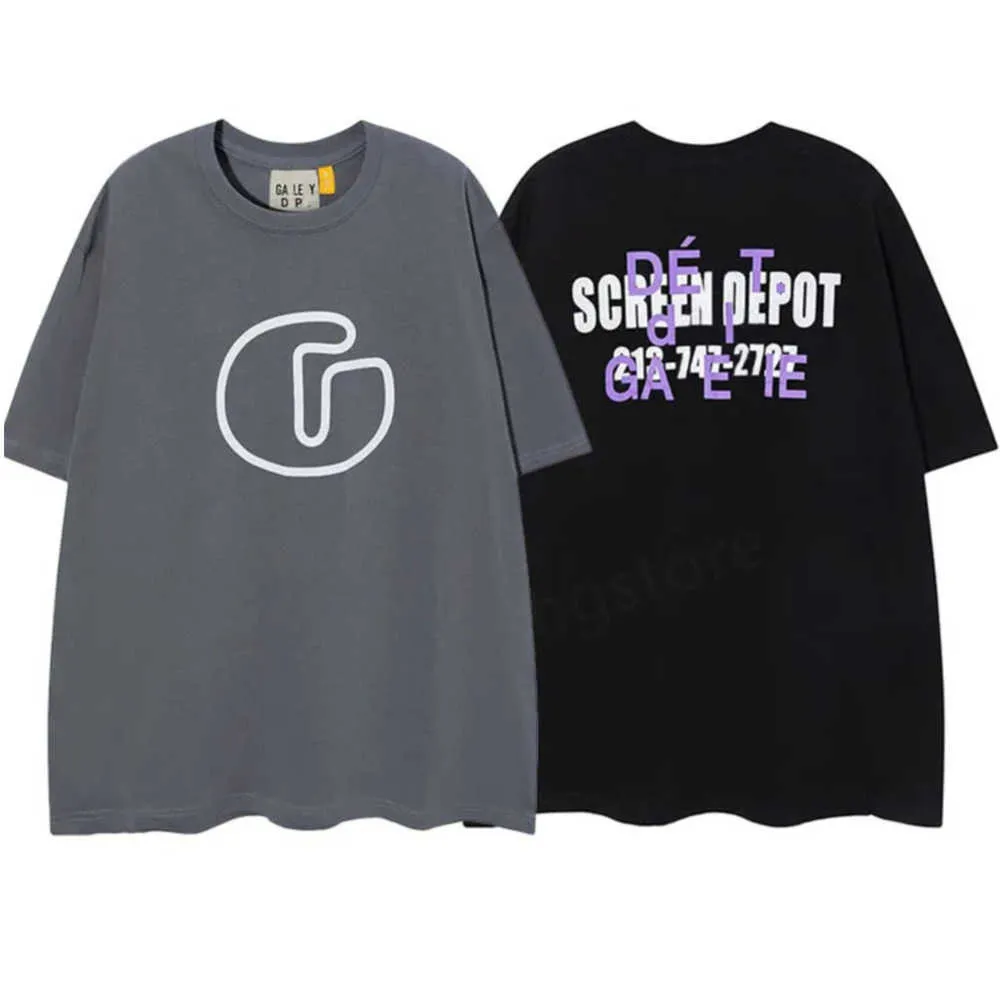 Tee Depts T Shirts Mens Designer Women Tシャツストリートウェアファッション半袖レターGプリントコットンストリートヒップホップトップトップス衣類サイズS-XL