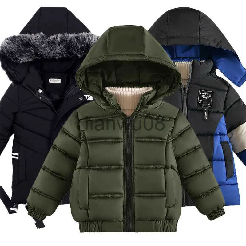 Down Coat 2023 Fashion Boys Winter Jackets Children Wear Jackets Children's Plaggs Baby Boy Clothes Cotton Rockar X0825