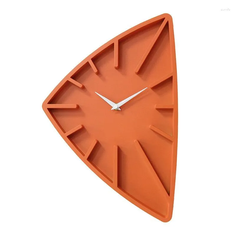Modern Geometric Wall Clock - Silent Non-Ticking 3D Triangle Design ...