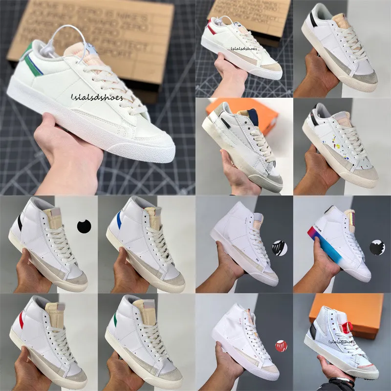 2023 Mid 77 Mid 72 Blazeres Double Hook Sail Green Blue Running Shoes Red White Men Women Sports Low Sneakers 36-45 EUR