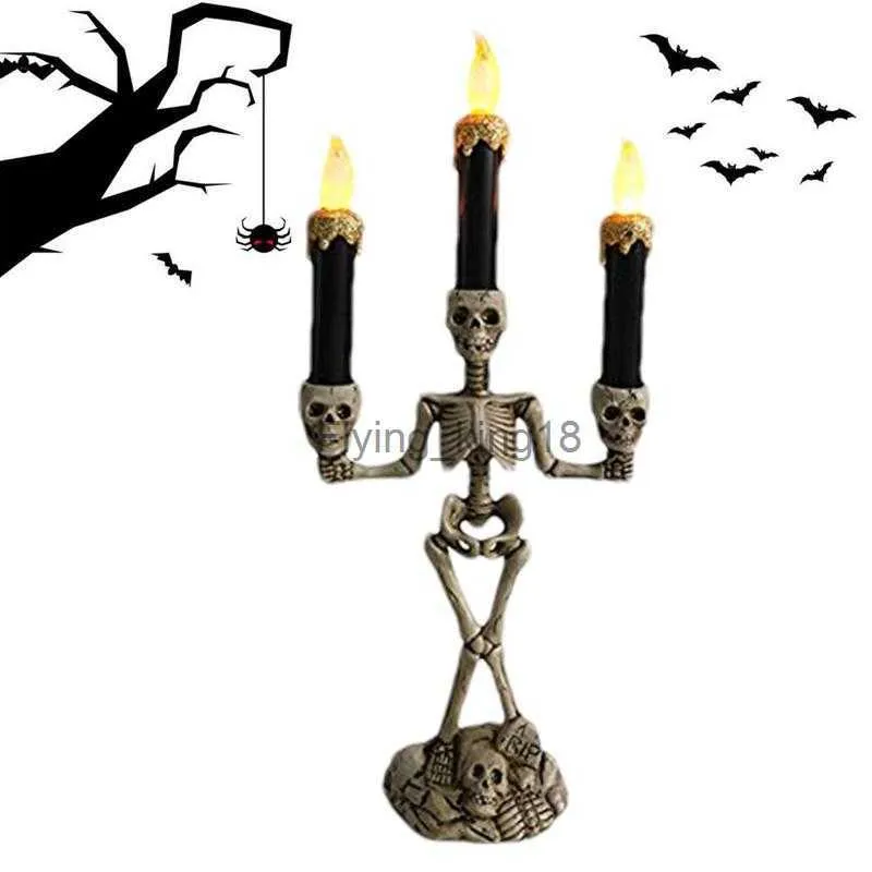 Triple LED Skeleton Halloween Gothic Candlestick Holder Stand For Haunted  House Parties And Screen Room Decor HKD230825 From Flying_king18, $14.44